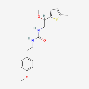 molecular formula C18H24N2O3S B2970790 1-(2-Methoxy-2-(5-methylthiophen-2-yl)ethyl)-3-(4-methoxyphenethyl)urea CAS No. 1797182-93-4