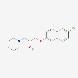 molecular formula C18H22BrNO2 B2970794 1-[(6-Bromonaphthalen-2-yl)oxy]-3-(piperidin-1-yl)propan-2-ol CAS No. 701217-14-3