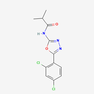 molecular formula C12H11Cl2N3O2 B2970799 N-(5-(2,4-dichlorophenyl)-1,3,4-oxadiazol-2-yl)isobutyramide CAS No. 1171804-72-0