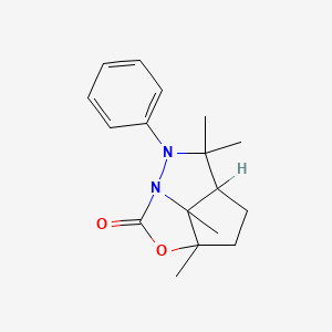 molecular formula C17H22N2O2 B2970803 4,4,6a,6b-tetramethyl-3-phenylhexahydro-3H-1-oxa-2a,3-diazacyclopenta[cd]pentalen-2-one CAS No. 1005130-40-4