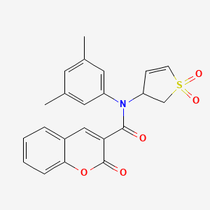 molecular formula C22H19NO5S B2970810 N-(3,5-dimethylphenyl)-N-(1,1-dioxido-2,3-dihydrothiophen-3-yl)-2-oxo-2H-chromene-3-carboxamide CAS No. 863446-22-4