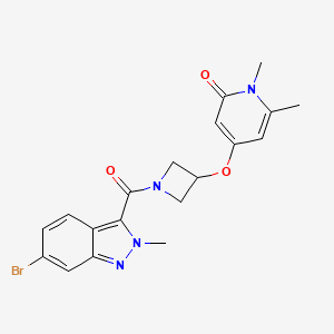 molecular formula C19H19BrN4O3 B2970811 4-((1-(6-bromo-2-methyl-2H-indazole-3-carbonyl)azetidin-3-yl)oxy)-1,6-dimethylpyridin-2(1H)-one CAS No. 2034289-39-7