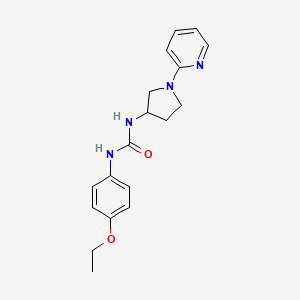molecular formula C18H22N4O2 B2970823 1-(4-Ethoxyphenyl)-3-(1-(pyridin-2-yl)pyrrolidin-3-yl)urea CAS No. 1795458-33-1