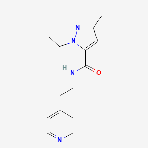 molecular formula C14H18N4O B2970824 1-ethyl-3-methyl-N-(2-(pyridin-4-yl)ethyl)-1H-pyrazole-5-carboxamide CAS No. 1209586-03-7