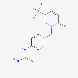 molecular formula C15H14F3N3O2 B2970836 N-甲基-N'-(4-{[2-氧代-5-(三氟甲基)-1(2H)-吡啶基]甲基}苯基)脲 CAS No. 339025-51-3