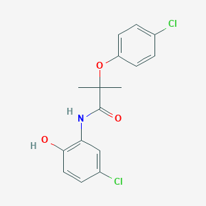 molecular formula C16H15Cl2NO3 B297084 N-(5-chloro-2-hydroxyphenyl)-2-(4-chlorophenoxy)-2-methylpropanamide 
