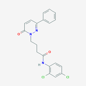 molecular formula C20H17Cl2N3O2 B2970840 N-(2,4-dichlorophenyl)-4-(6-oxo-3-phenylpyridazin-1(6H)-yl)butanamide CAS No. 953181-79-8