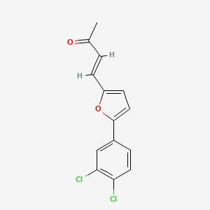 molecular formula C14H10Cl2O2 B2970841 (E)-4-(5-(3,4-dichlorophenyl)furan-2-yl)but-3-en-2-one CAS No. 468072-74-4