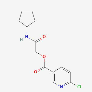 molecular formula C13H15ClN2O3 B2970844 (Cyclopentylcarbamoyl)methyl 6-chloropyridine-3-carboxylate CAS No. 502743-59-1