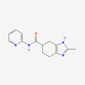 molecular formula C14H16N4O B2970851 2-methyl-N-(pyridin-2-yl)-4,5,6,7-tetrahydro-1H-benzo[d]imidazole-5-carboxamide CAS No. 2034504-75-9