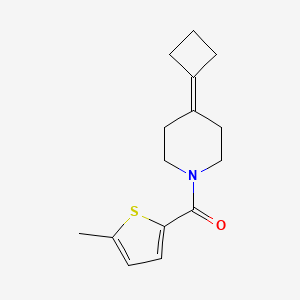 molecular formula C15H19NOS B2970858 4-Cyclobutylidene-1-(5-methylthiophene-2-carbonyl)piperidine CAS No. 2320375-47-9