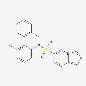 molecular formula C20H18N4O2S B2970859 N~6~-苄基-N~6~-(3-甲基苯基)[1,2,4]三唑并[4,3-a]吡啶-6-磺酰胺 CAS No. 1251627-87-8