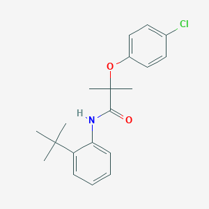 molecular formula C20H24ClNO2 B297086 N-(2-tert-butylphenyl)-2-(4-chlorophenoxy)-2-methylpropanamide 