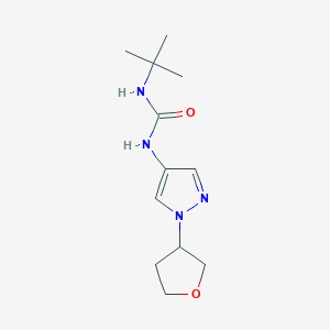 molecular formula C12H20N4O2 B2970863 1-(叔丁基)-3-(1-(四氢呋喃-3-基)-1H-吡唑-4-基)脲 CAS No. 1798041-59-4