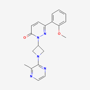 molecular formula C19H19N5O2 B2970868 6-(2-Methoxyphenyl)-2-[1-(3-methylpyrazin-2-yl)azetidin-3-yl]pyridazin-3-one CAS No. 2380098-48-4