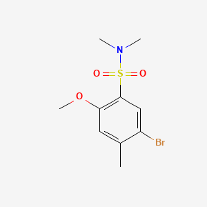 molecular formula C10H14BrNO3S B2970874 5-bromo-2-methoxy-N,N,4-trimethylbenzenesulfonamide CAS No. 794548-43-9