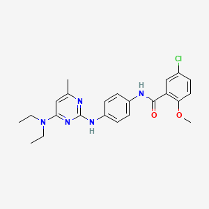 molecular formula C23H26ClN5O2 B2970881 5-chloro-N-(4-((4-(diethylamino)-6-methylpyrimidin-2-yl)amino)phenyl)-2-methoxybenzamide CAS No. 923235-00-1