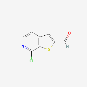 molecular formula C8H4ClNOS B2970883 7-氯噻吩并[2,3-c]吡啶-2-甲醛 CAS No. 1367965-39-6
