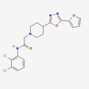molecular formula C19H18Cl2N4O3 B2970890 N-(2,3-dichlorophenyl)-2-(4-(5-(furan-2-yl)-1,3,4-oxadiazol-2-yl)piperidin-1-yl)acetamide CAS No. 1251564-61-0