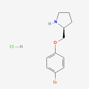 molecular formula C11H15BrClNO B2970891 (2S)-2-[(4-Bromophenoxy)methyl]pyrrolidine hydrochloride CAS No. 2126144-34-9