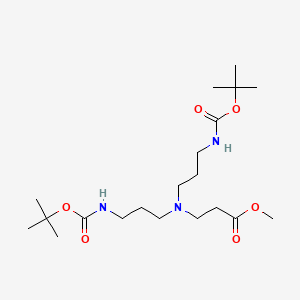 molecular formula C20H39N3O6 B2970898 Methyl 3-[Bis[3-(Boc-amino)propyl]amino]propanoate CAS No. 1442656-30-5