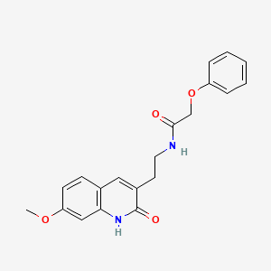 molecular formula C20H20N2O4 B2970905 N-(2-(7-甲氧基-2-氧代-1,2-二氢喹啉-3-基)乙基)-2-苯氧基乙酰胺 CAS No. 851405-51-1