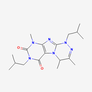 molecular formula C18H28N6O2 B2970906 1,7-diisobutyl-3,4,9-trimethyl-7,9-dihydro-[1,2,4]triazino[3,4-f]purine-6,8(1H,4H)-dione CAS No. 898449-02-0