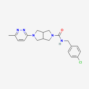 N-[(4-Chlorophenyl)methyl]-2-(6-methylpyridazin-3-yl)-1,3,3a,4,6,6a-hexahydropyrrolo[3,4-c]pyrrole-5-carboxamide