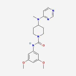 molecular formula C19H25N5O3 B2970915 N-(3,5-Dimethoxyphenyl)-4-[methyl(pyrimidin-4-yl)amino]piperidine-1-carboxamide CAS No. 2415500-11-5