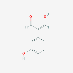 molecular formula C9H8O3 B2970917 3-Hydroxy-2-(3-hydroxyphenyl)prop-2-enal CAS No. 105899-68-1