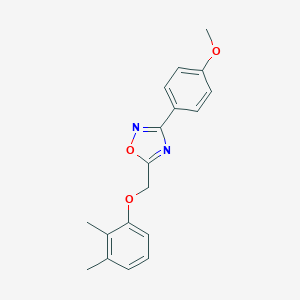 molecular formula C18H18N2O3 B297092 5-[(2,3-Dimethylphenoxy)methyl]-3-(4-methoxyphenyl)-1,2,4-oxadiazole 