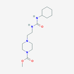 molecular formula C15H28N4O3 B2970929 4-(2-(3-环己基脲基)乙基)哌嗪-1-甲酸甲酯 CAS No. 1226433-76-6