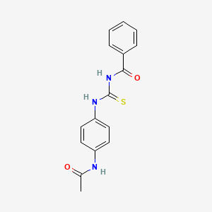molecular formula C16H15N3O2S B2970937 N-[(4-乙酰氨基苯基)氨基羰基硫代]苯甲酰胺 CAS No. 96938-56-6