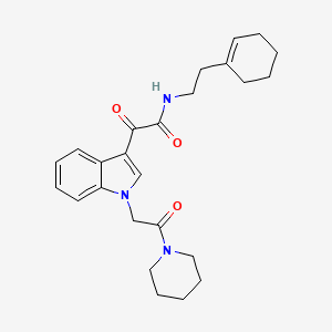 N-[2-(cyclohexen-1-yl)ethyl]-2-oxo-2-[1-(2-oxo-2-piperidin-1-ylethyl)indol-3-yl]acetamide