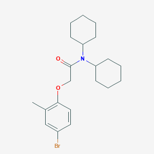 molecular formula C21H30BrNO2 B297094 2-(4-bromo-2-methylphenoxy)-N,N-dicyclohexylacetamide 