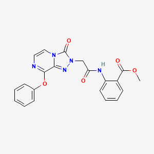 molecular formula C21H17N5O5 B2970949 2-(2-(3-氧代-8-苯氧基-[1,2,4]三唑并[4,3-a]哒嗪-2(3H)-基)乙酰氨基)苯甲酸甲酯 CAS No. 1251696-43-1