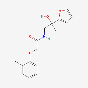 molecular formula C16H19NO4 B2970953 N-(2-(呋喃-2-基)-2-羟基丙基)-2-(邻甲苯氧基)乙酰胺 CAS No. 1396678-04-8