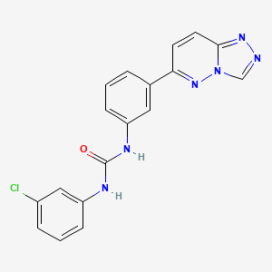 molecular formula C18H13ClN6O B2970963 1-(3-([1,2,4]Triazolo[4,3-b]pyridazin-6-yl)phenyl)-3-(3-chlorophenyl)urea CAS No. 1020976-41-3
