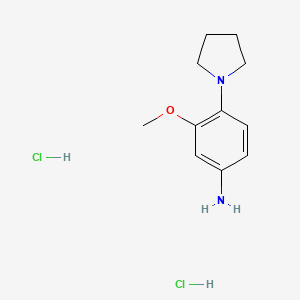 molecular formula C11H18Cl2N2O B2970965 3-甲氧基-4-吡咯烷基苯胺二盐酸盐 CAS No. 1186663-17-1