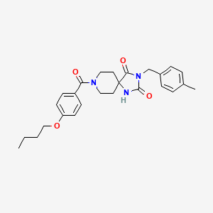 molecular formula C26H31N3O4 B2970972 8-(4-丁氧基苯甲酰)-3-(4-甲基苄基)-1,3,8-三氮螺[4.5]癸烷-2,4-二酮 CAS No. 1021126-72-6