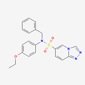 molecular formula C21H20N4O3S B2970987 N-benzyl-N-(4-ethoxyphenyl)-[1,2,4]triazolo[4,3-a]pyridine-6-sulfonamide CAS No. 1251545-71-7