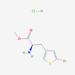 molecular formula C8H11BrClNO2S B2970990 Methyl (2R)-2-amino-3-(5-bromothiophen-3-yl)propanoate;hydrochloride CAS No. 2411180-64-6
