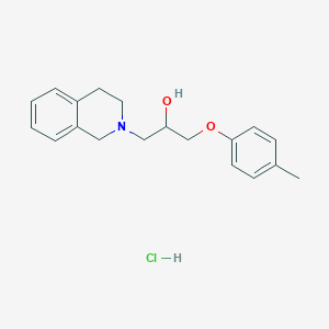 molecular formula C19H24ClNO2 B2970992 1-(3,4-二氢异喹啉-2(1H)-基)-3-(对甲苯氧基)丙烷-2-醇盐酸盐 CAS No. 1185704-24-8