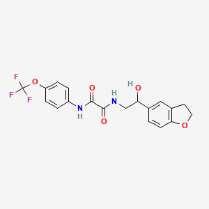 molecular formula C19H17F3N2O5 B2970996 N1-(2-(2,3-dihydrobenzofuran-5-yl)-2-hydroxyethyl)-N2-(4-(trifluoromethoxy)phenyl)oxalamide CAS No. 1421509-20-7