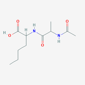 molecular formula C11H20N2O4 B2971005 2-(2-Acetamidopropanamido)hexanoic acid CAS No. 1496518-95-6