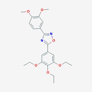 molecular formula C22H26N2O6 B297101 3-(3,4-Dimethoxyphenyl)-5-(3,4,5-triethoxyphenyl)-1,2,4-oxadiazole 