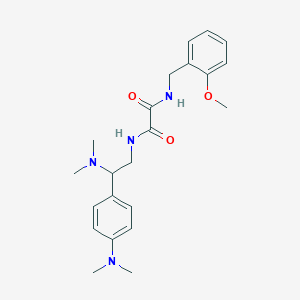 molecular formula C22H30N4O3 B2971012 N1-(2-(dimethylamino)-2-(4-(dimethylamino)phenyl)ethyl)-N2-(2-methoxybenzyl)oxalamide CAS No. 941975-68-4