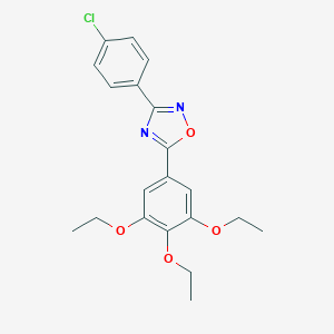 molecular formula C20H21ClN2O4 B297102 3-(4-Chlorophenyl)-5-(3,4,5-triethoxyphenyl)-1,2,4-oxadiazole 