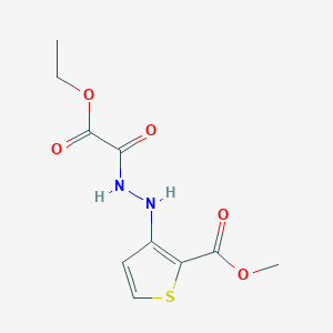 molecular formula C10H12N2O5S B2971023 Methyl 3-[2-(2-ethoxy-2-oxoacetyl)hydrazino]thiophene-2-carboxylate CAS No. 648859-57-8