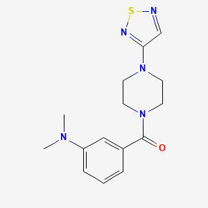 molecular formula C15H19N5OS B2971048 N,N-二甲基-3-[4-(1,2,5-噻二唑-3-基)哌嗪-1-羰基]苯胺 CAS No. 2097922-40-0